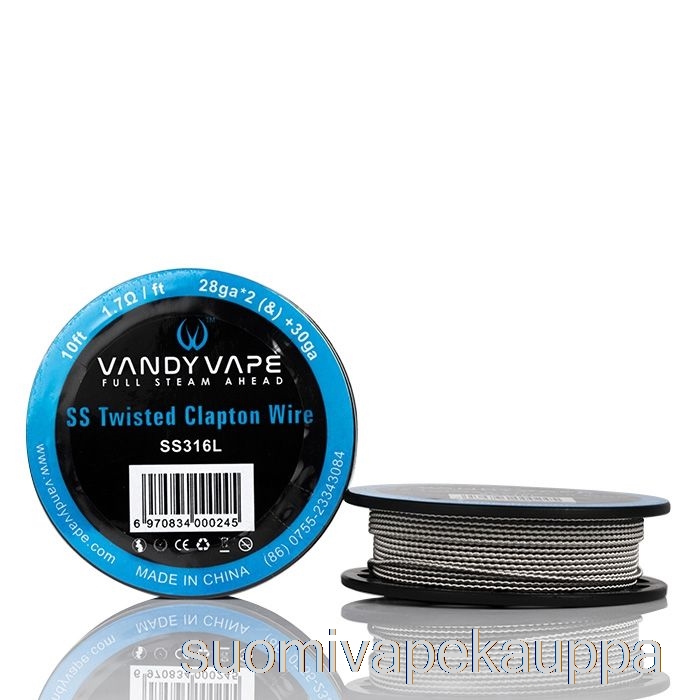 Vape Netistä Vandy Vape Erikoislankakelat Ss Kierretty Clapton - 28ga*2(&)+30ga - 10ft - 1.7ohm